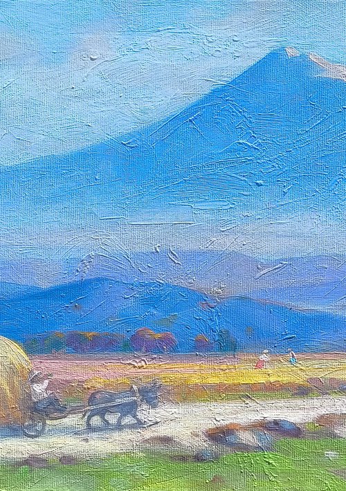 The Hay Cart Beneath Ararat by Samvel Atasunc