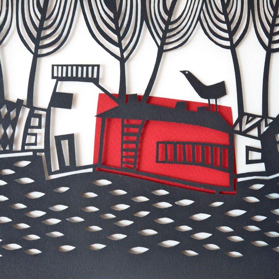 COAST PAPERCUT Print by Caroline Rees Artfinder