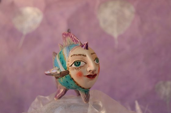 Blue Sky Fish 2021. Tiny  sculpture