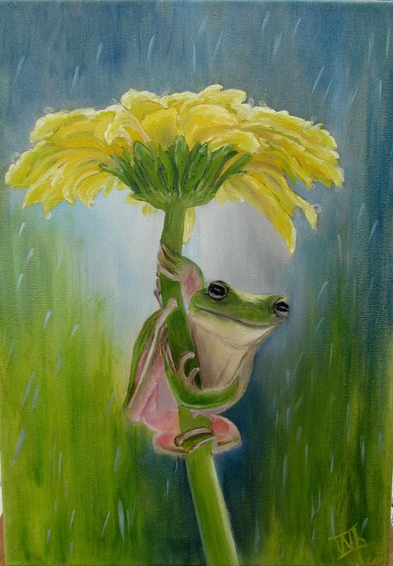 Frog and flower