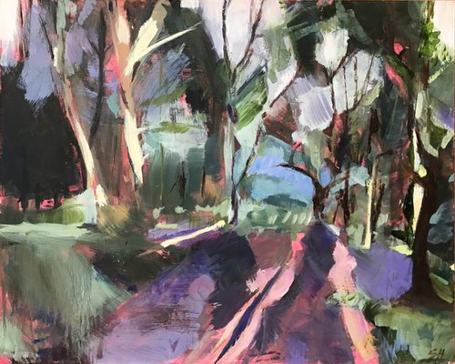Woodland Walk abstract. by Sandra Haney