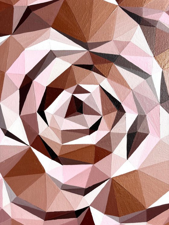 GEOMETRIC GOLDEN TEA ROSE