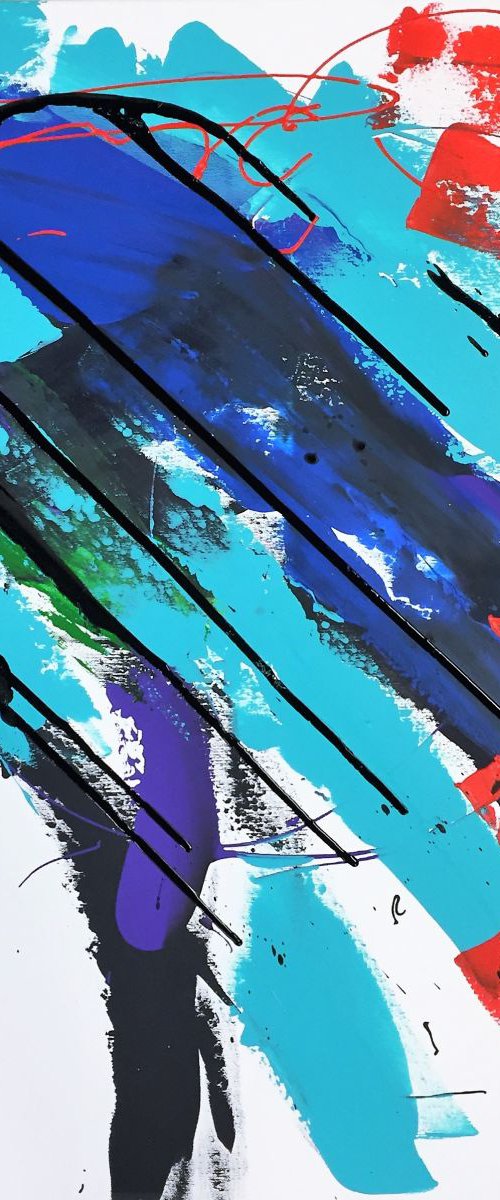 Blue, green, purple, red emotions by Tiny de Bruin