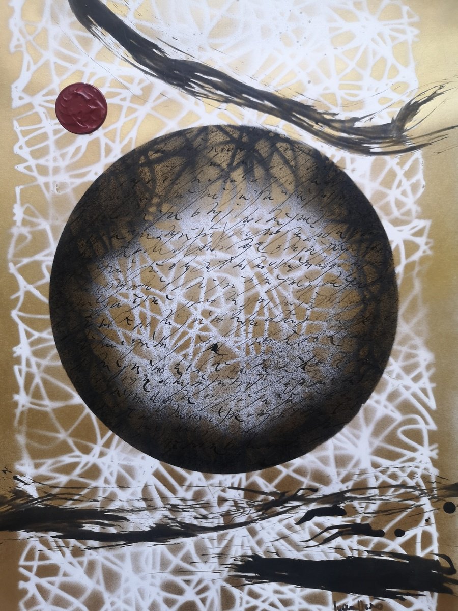 Abstract Drawing By Ivana Urso, 13 X 19, Echoes Without Words Ii, Original Artwork