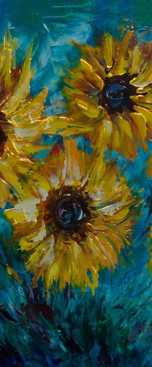 Sunflowers - 2 by Lena Owens at OLena Art