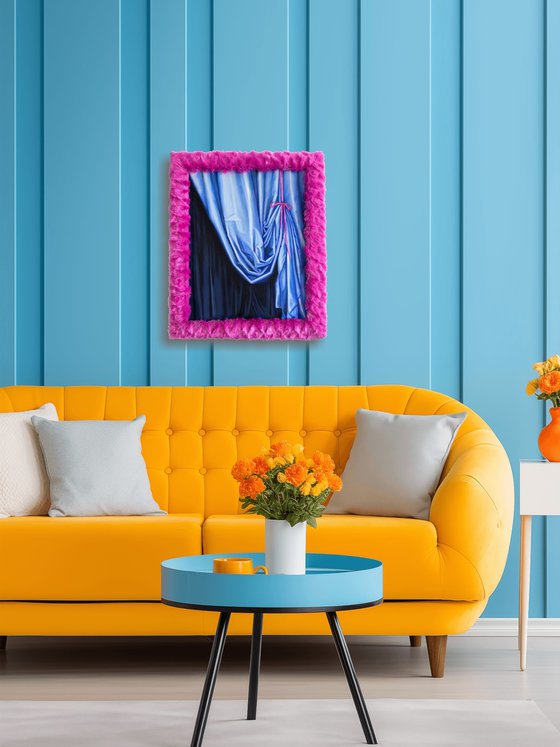 Blue silk