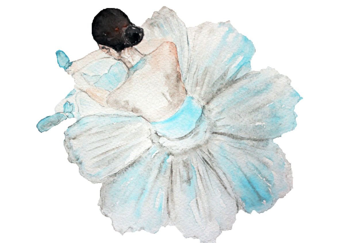 Watercolour , Ballet Girl By Luba Ostroushko, 13 X 11, Artwork For Sale On Artfinder