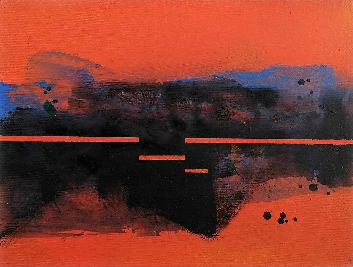 Abstract Painting By Alex Munzone, 8 X 6, Sequences 21, Original Artwork