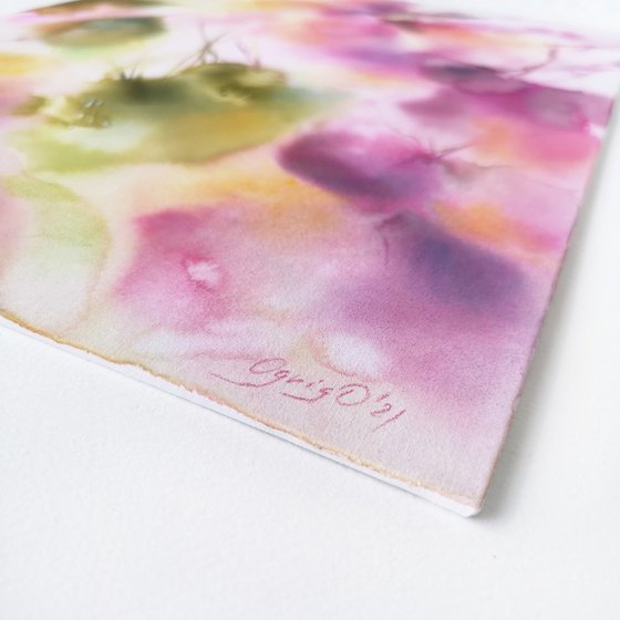 Abstract pink flowers