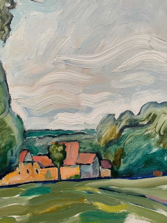 Alley with a Dead Tree