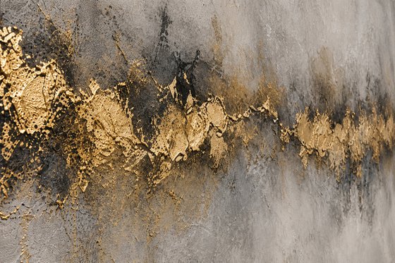 Abstract Gold Light in Gray Ash