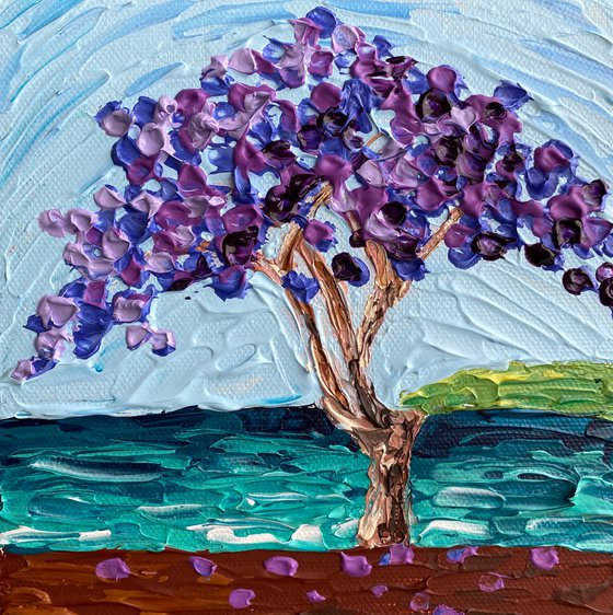 Purple tree in a paradise