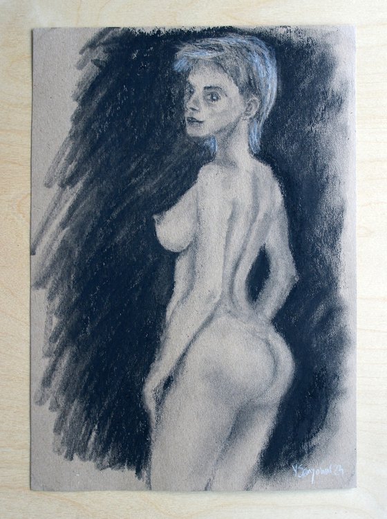 Female Figure 36 Charcoal Sketch