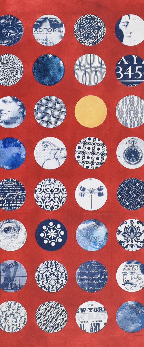 Collage_77_60x60 cm_Red memories by Manel Villalonga