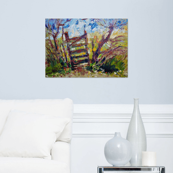 Secret Garden ( oil on canvas, framed )