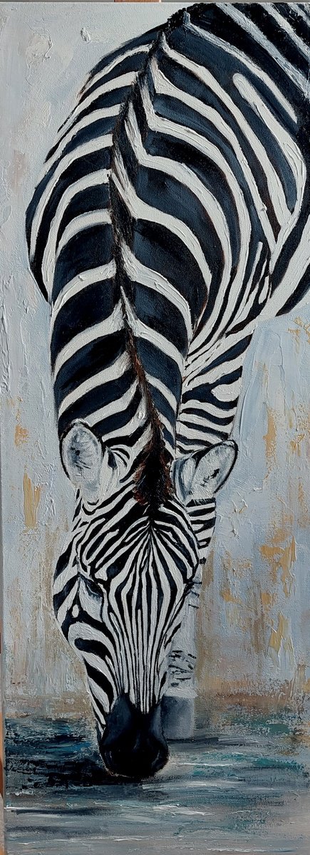White- Black Zebra #10 by Ira Whittaker