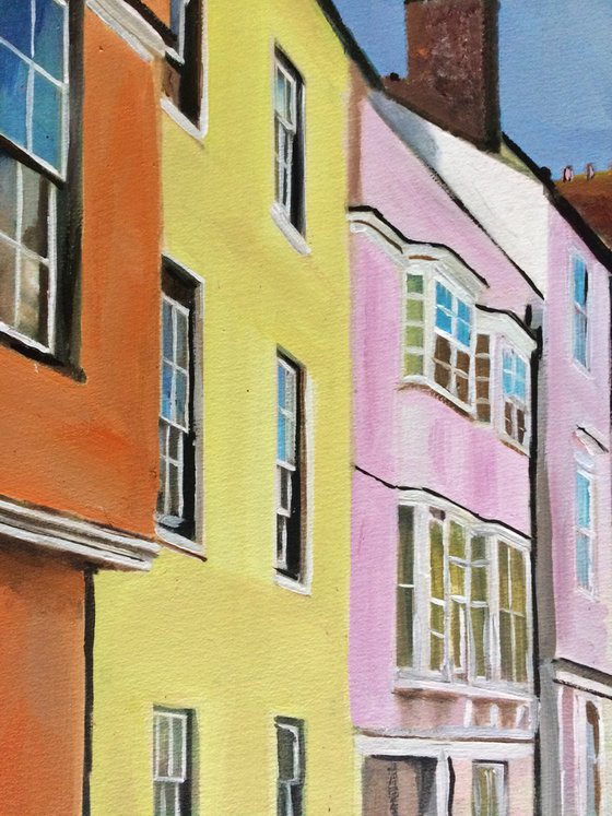 Oxford, Pastel Coloured Houses