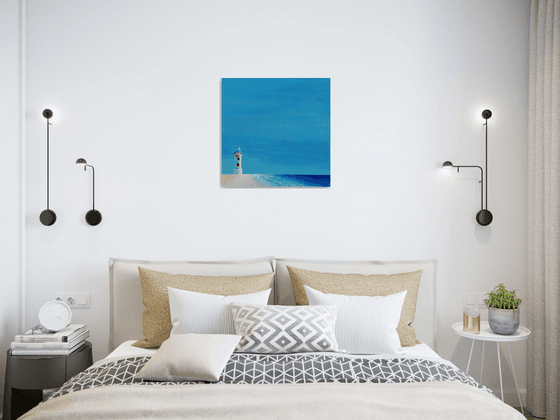 Lighthouse #4, 50x50cm, ready to hang