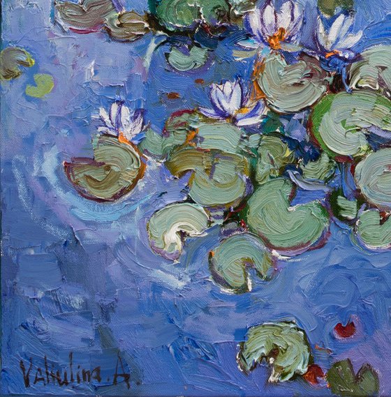 Water lilies Original Oil painting 60 x 80 cm