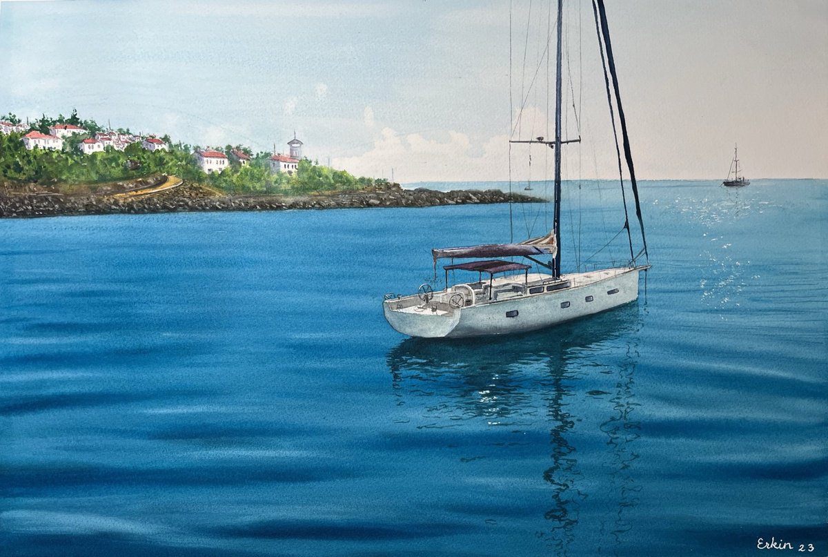 Sailboat-18 by Erkin Yilmaz