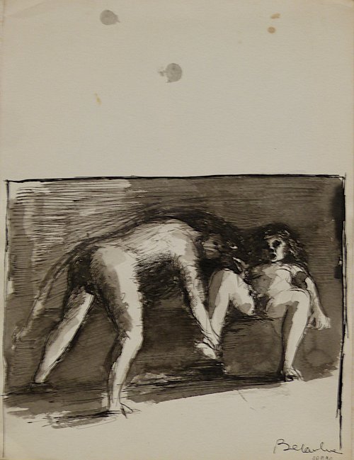 Erotic Drawing 32, 24x32 cm by Frederic Belaubre