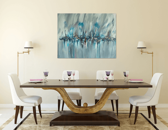 Paysage bleu artificiel