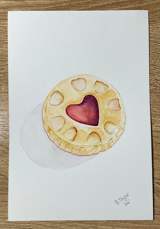 Biscuit watercolour painting