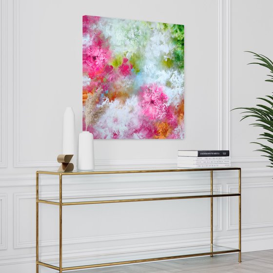 "Just Summer on my mind" from the "Colours of Summer" collection, abstract flower painting