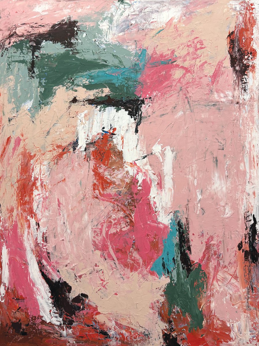 Organic Abstract Acrylic Painting By Melanie Crawford, 30 X 40", Meika, Original Artwork