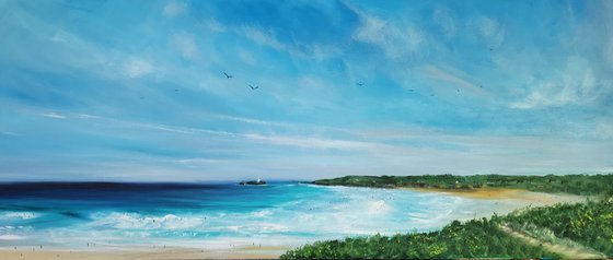 "Gwithian" - Cornish Seascape, Art, Skyscape