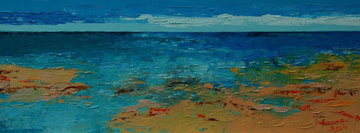 High Tide (Ref#:1272-W) By Saroja Van Der Stegen, 21 X 9, Artwork For Sale On Artfinder