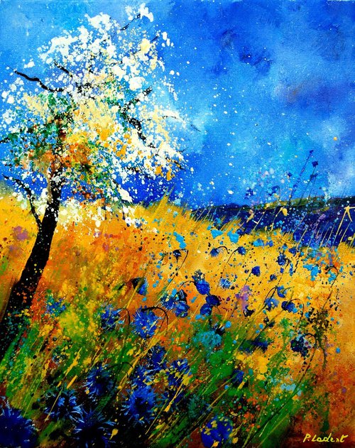 Blue cornflowers 4524 by Pol Henry Ledent