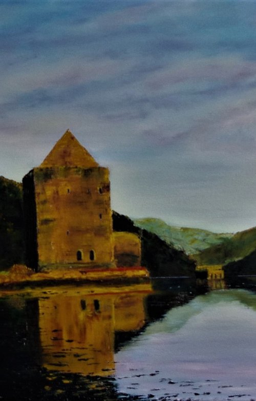 Carrick Castle At Twilight [commission] by Hazel Thomson