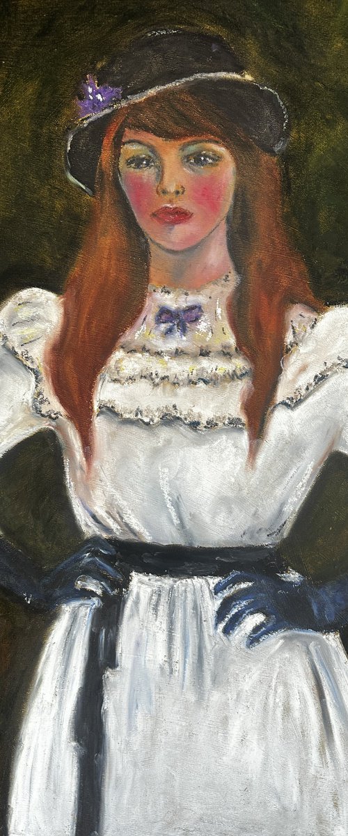 Woman in a White Dress by Irina Anis