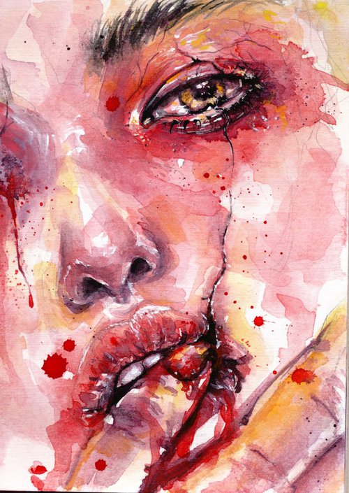 Bloody Face I by Doriana Popa