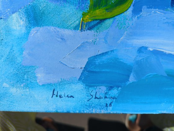 Apples on Blue