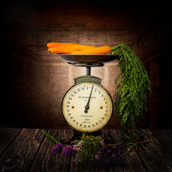 'Scaled Down Carrots' - Still Life photography