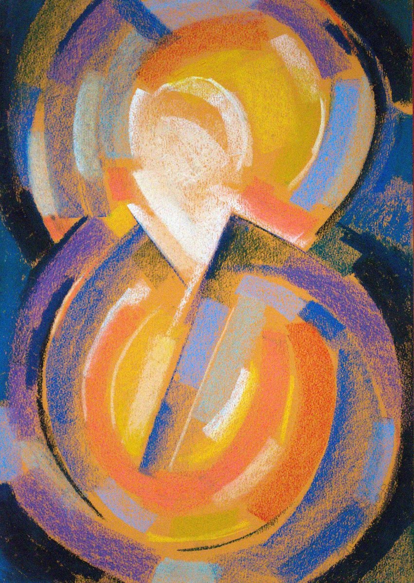 Abstract Pastel Drawing , Time And Space By Rumen Sazdov, 11 X 15, Artwork For Sale On Artfinder