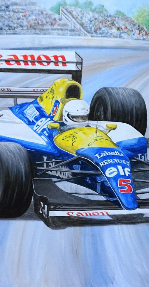 1992 Williams Renault FW 14b 20x16 by Jayne Farrer