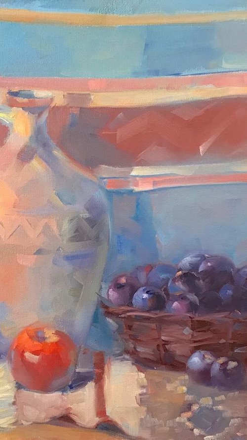 Still life with Jug, Original oil painting  Hand painted artwork One of a kind by Vahe Yeremyan