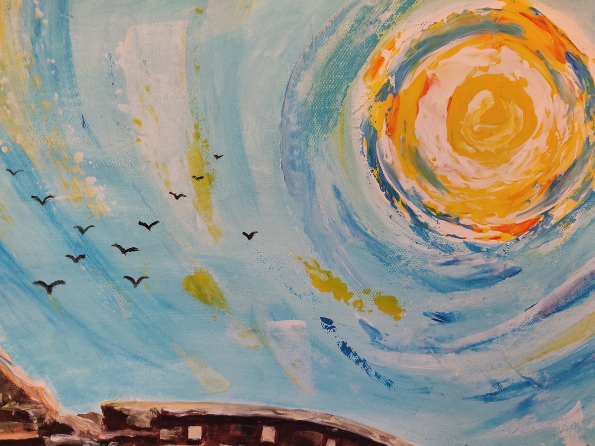 Impressionistic Cityscapes Acrylic Painting By Nataliia Plakhotnyk, 24 X 20", Colosseum, Original Artwork