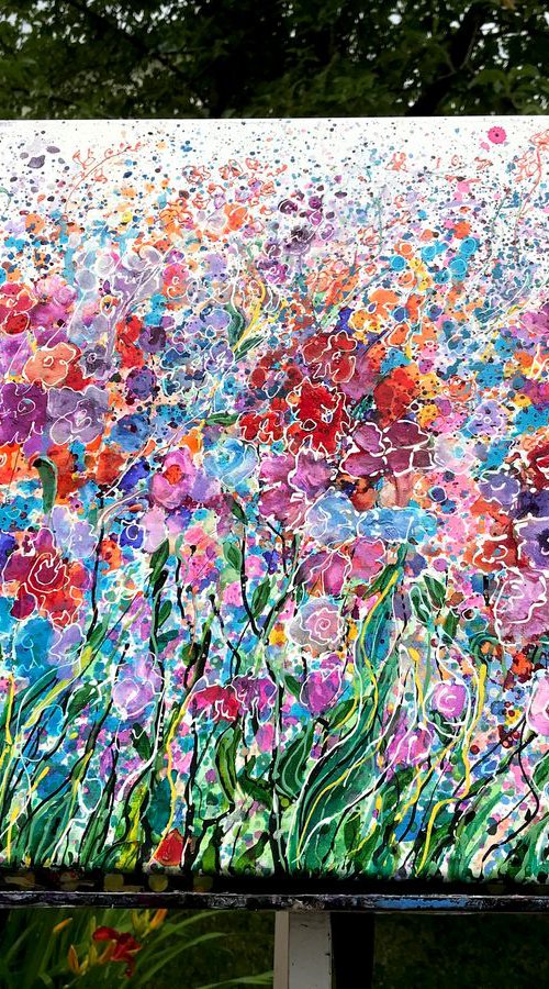 Mid July Meadow  Commission by Lena Owens at OLena Art
