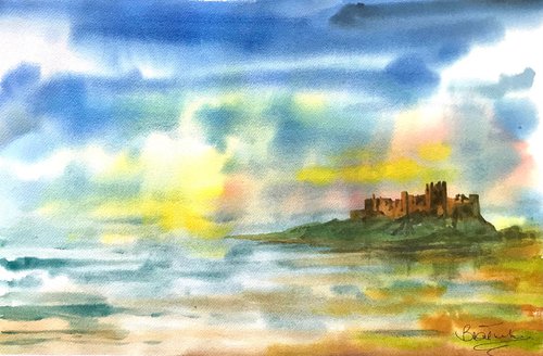 Bamburgh Castle in Northumberland by Brian Tucker