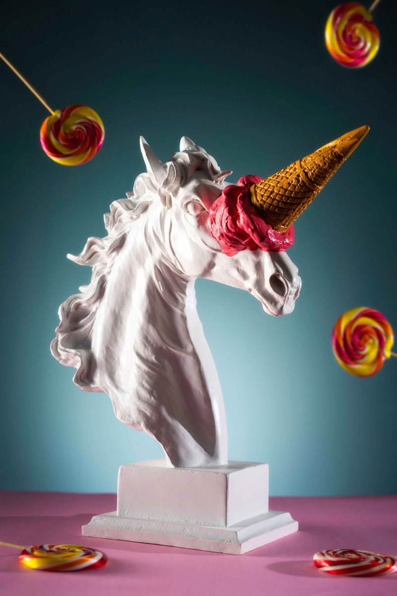 Ice cream Unicorn Sculpture, for Modern Decor by Dervis Akdemir
