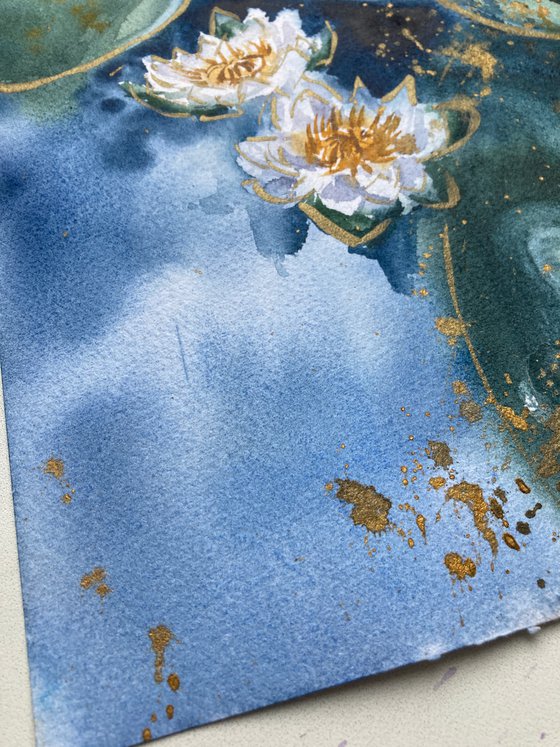 Golden Water Lilies