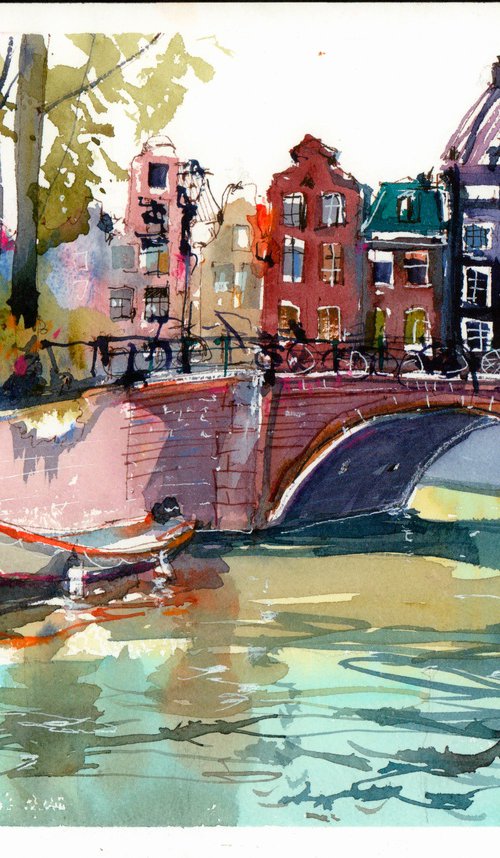 Amsterdam’s Charming Canal by Anastasia YOUKKI Mamoshina