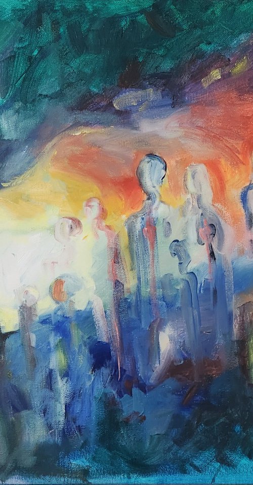 "Show Our Hearts" - Abstract - Landscape by Katrina Case