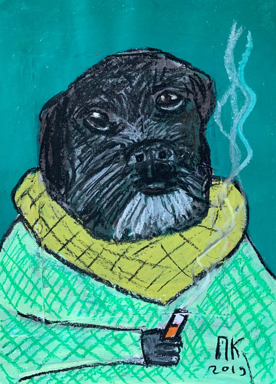 Smoking dog #59