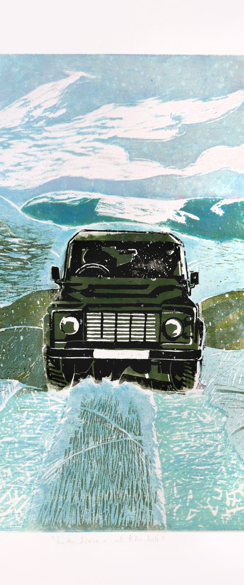 Landrover in Scotland by Isabel Hutchison