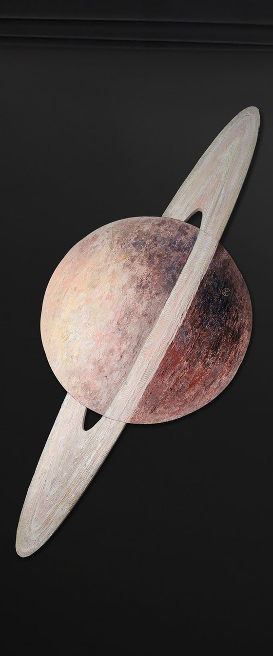 SATURN PLEXIGLASS art object planet planets solar sistem round circle space science